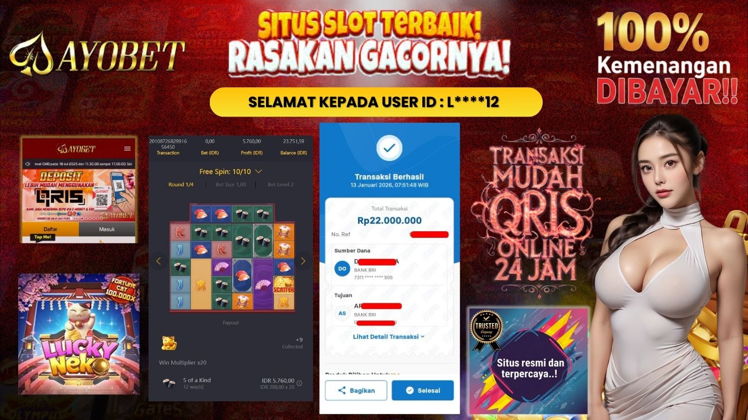 AYOBET JACKPOT SLOT LUCKY NEKO